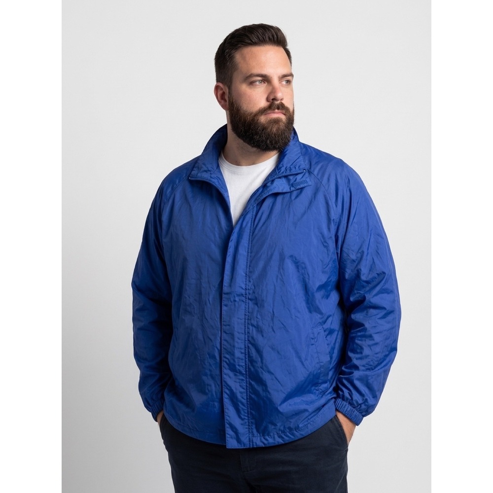 Woolrich Teton Group Windbreaker Jacket Mens XL Royal Blue Full Zip 4120 Vintage